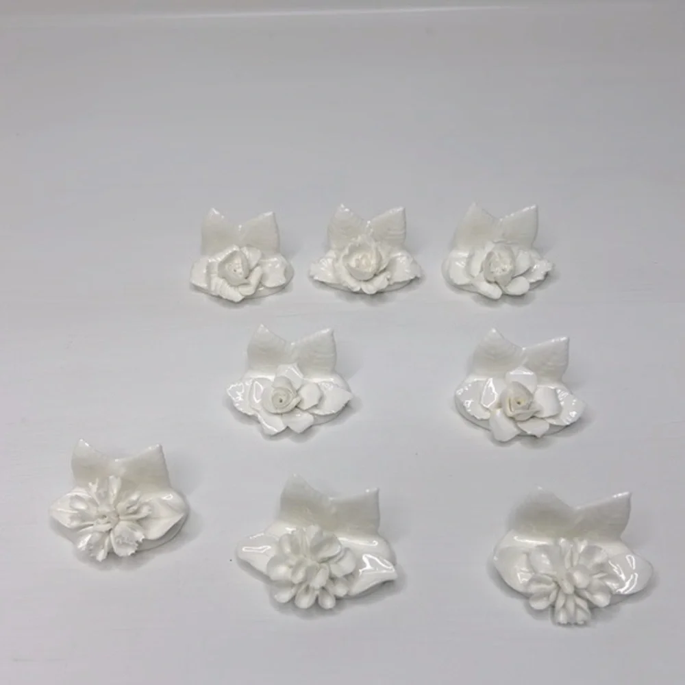 Vintage Coalport 💐 Bone China Floral Name Card Holders Mismatched Set of 8 - Picture 4 of 16